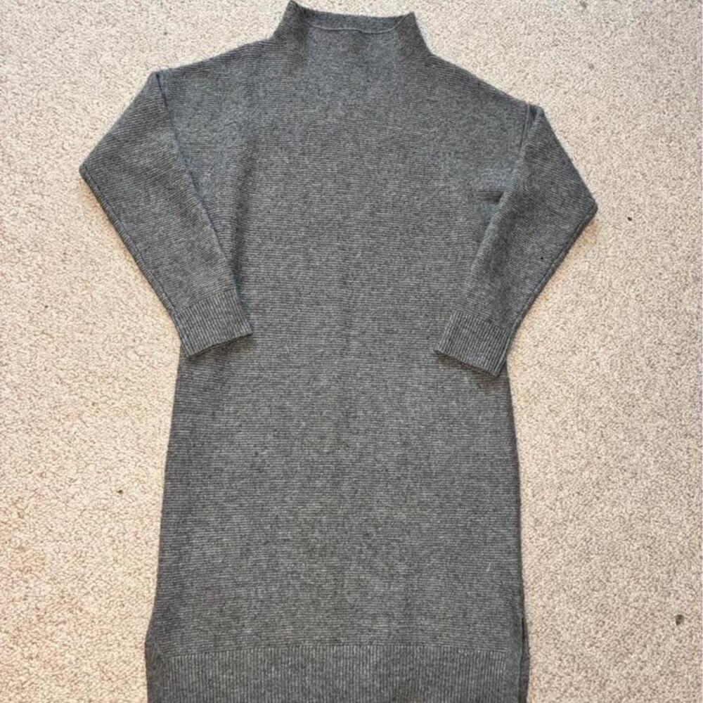 Grey mock neck turtleneck sweater